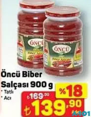 ÖNCÜ BİBER SALÇASI TATLI/ACI 900 G fiyat ve kampanya bilgisi
